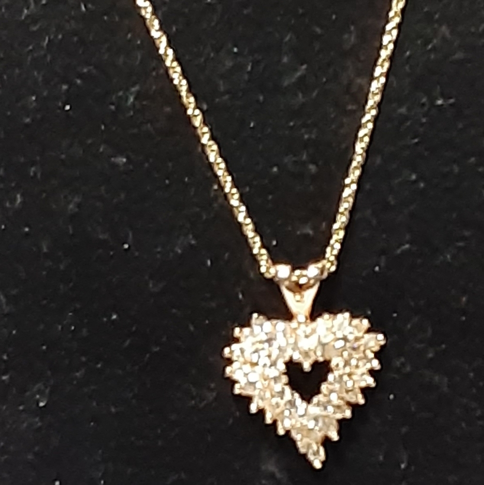 Gold tone heart